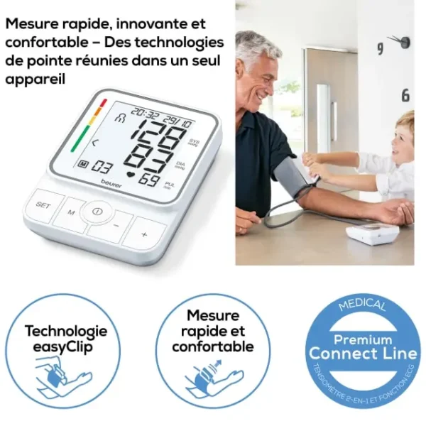 Tensiomètre électronique brassard EasyClip Beurer