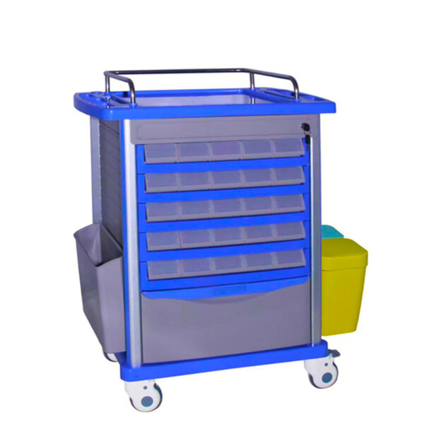 Chariot à médicaments à compartiments - Organisation et mobilité optimales pour un environnement médical efficace